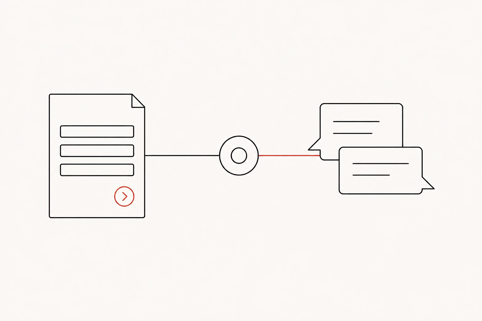 An inquiry form connects to two conversation panels, representing a direct exchange with Web Marketers.
